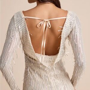 Lulu's Cream Backless Dress